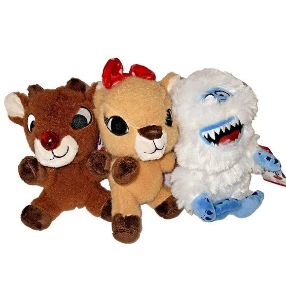 NWT Rankin and Bass Rudolph Red Nosed Reindeer Clarice Bumble Plush Dolls Bundle - Picture 5 of 8